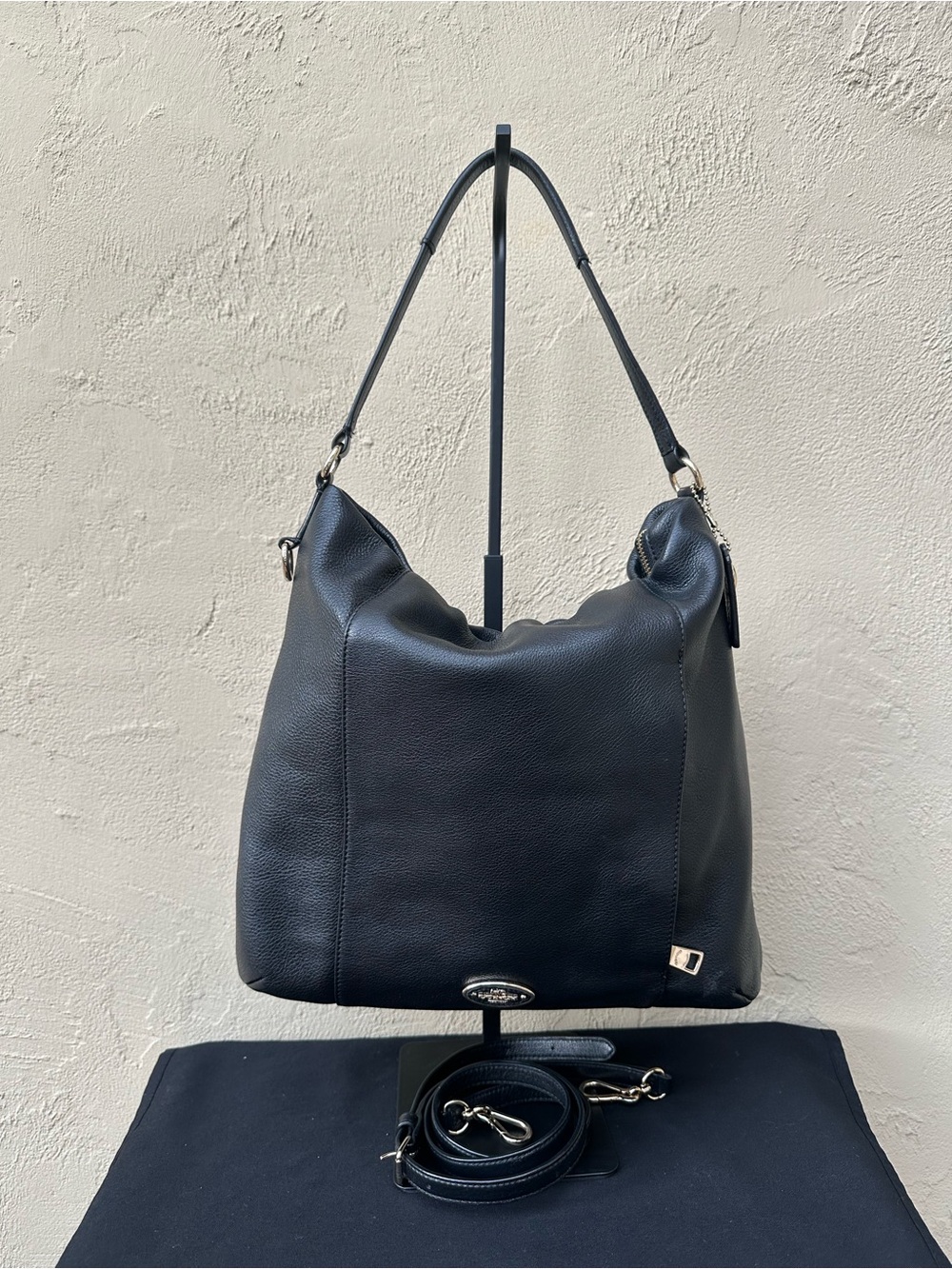 ◾Coach Black Pebbled Leather Hobo Shoulder Bag ◾